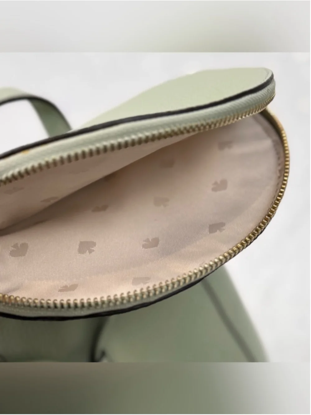 Kate Spade Leila Medium Pebbled Leather Backpack Pistachio Sage Green